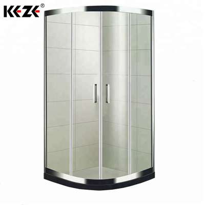 dubai prefabricated hotel aluminium frame portable corner bathroom sliding shower door