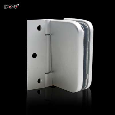 KEZE Frameless glass cabinet to glass door aluminum hinges 6mm with safety standard